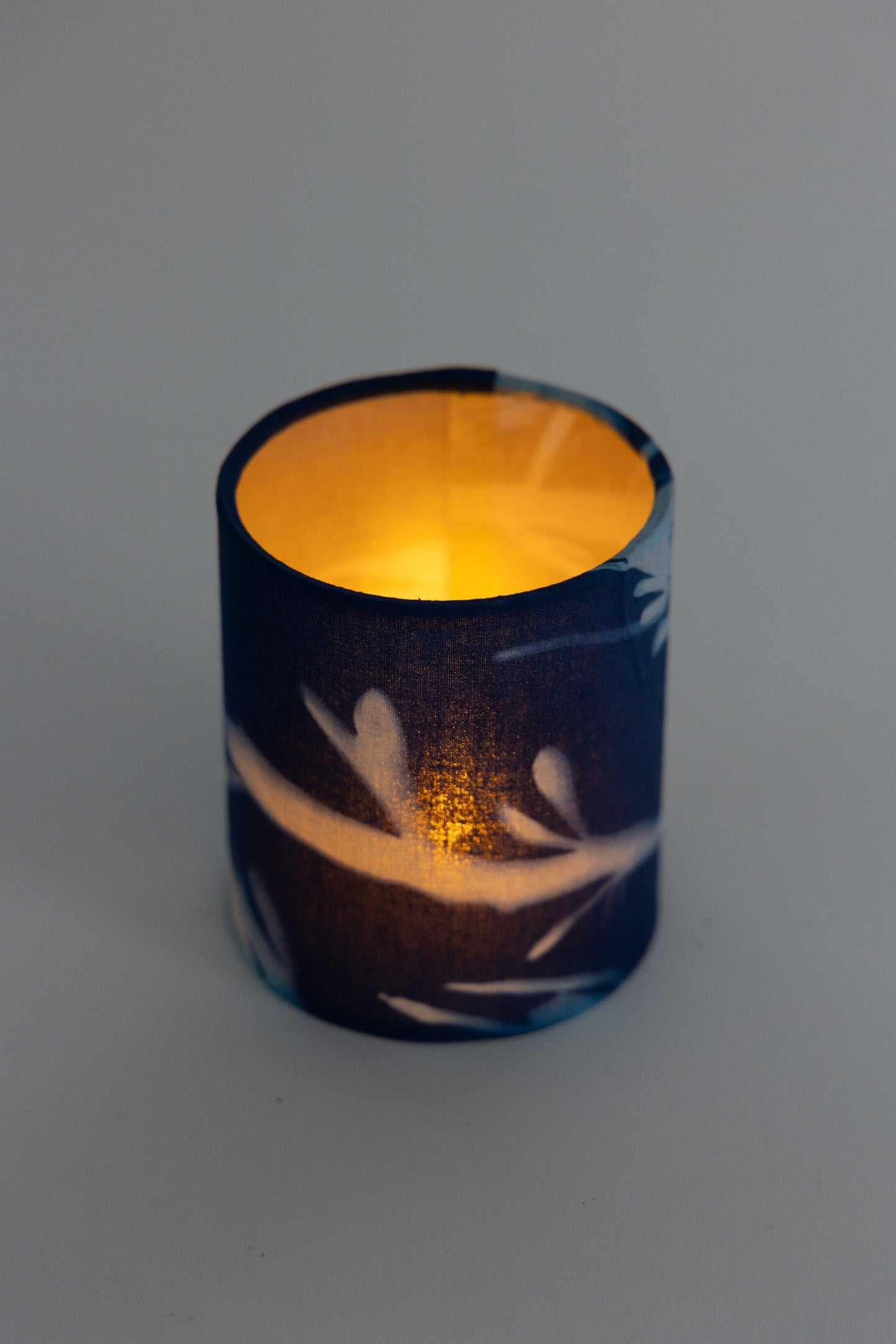 Cyanotype Seaweed Fabric Lantern