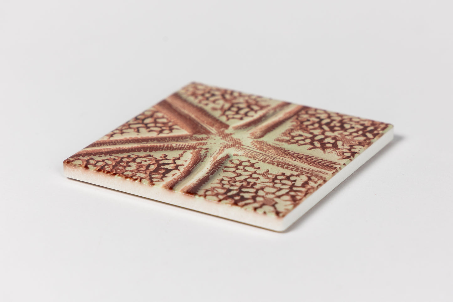 Coral Starfish Ceramic Coaster