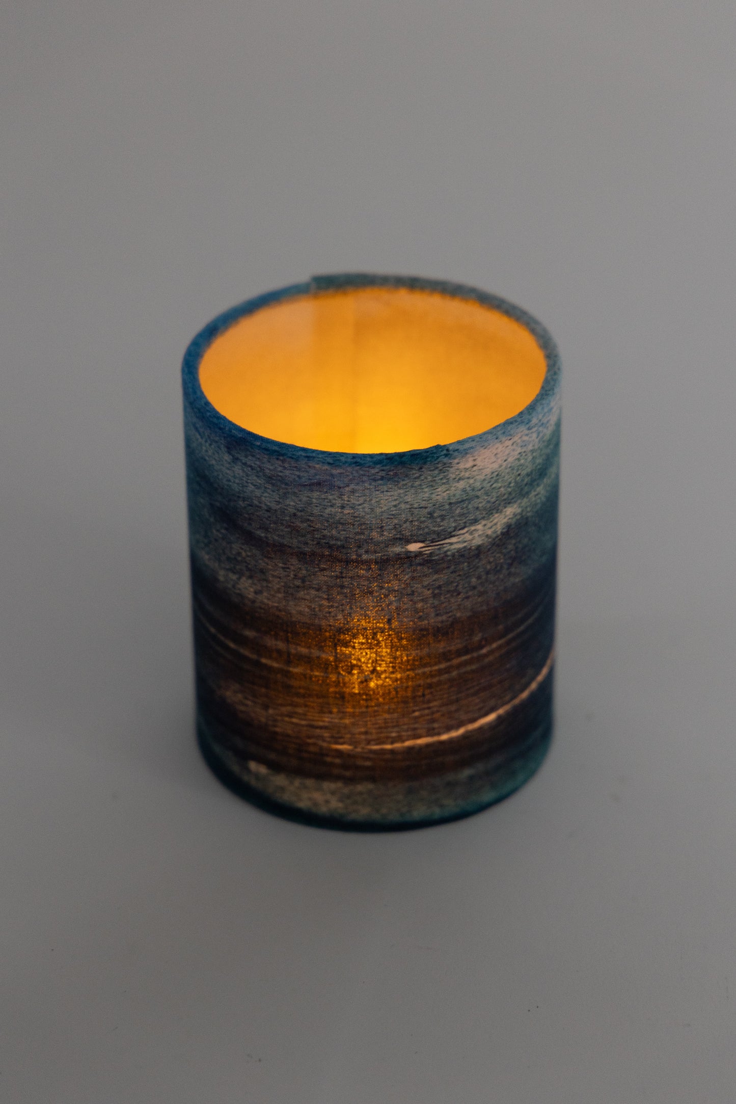 Inky Seascape Fabric Lantern