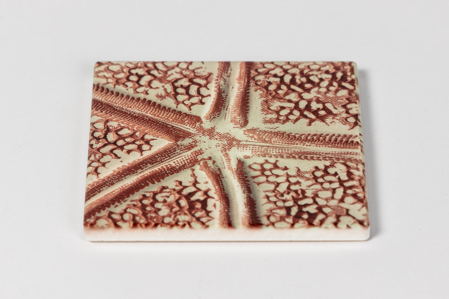 Coral Starfish Ceramic Coaster