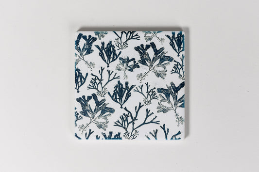 Maritime Seaweed Ceramic Coaster