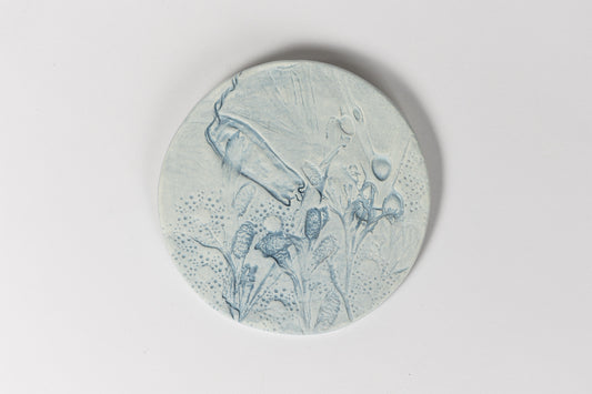 Blue Seaweed Wall Plaque