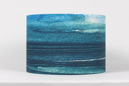 Inky Seascape Fabric Ceiling Light Shade